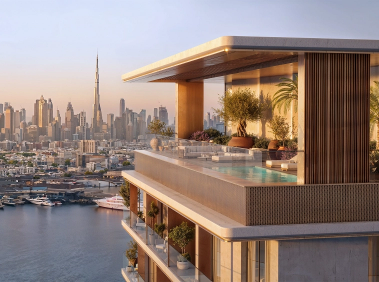 Orise Penthouse Terasse mit Burj Khalifa View