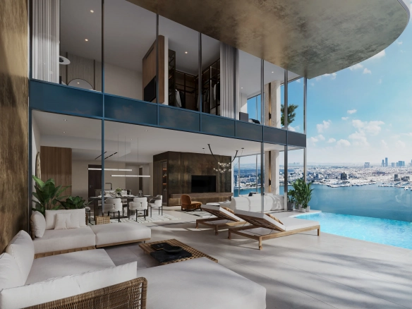 LIV Maritime Duplex mit Pool und Meer und Stadtsicht