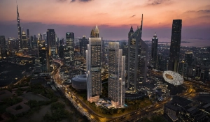 Jumeirah Residences Emirates Towers Panoramabild Nacht