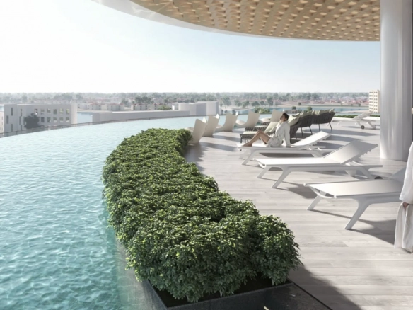 Serenia District Jumeirah Islands infinity pool