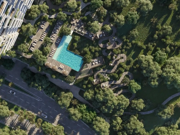 Talea DMC Forest-inspired pool