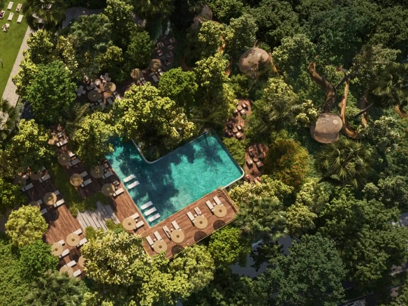 Talea DMC Forest-inspired pool and wellness area