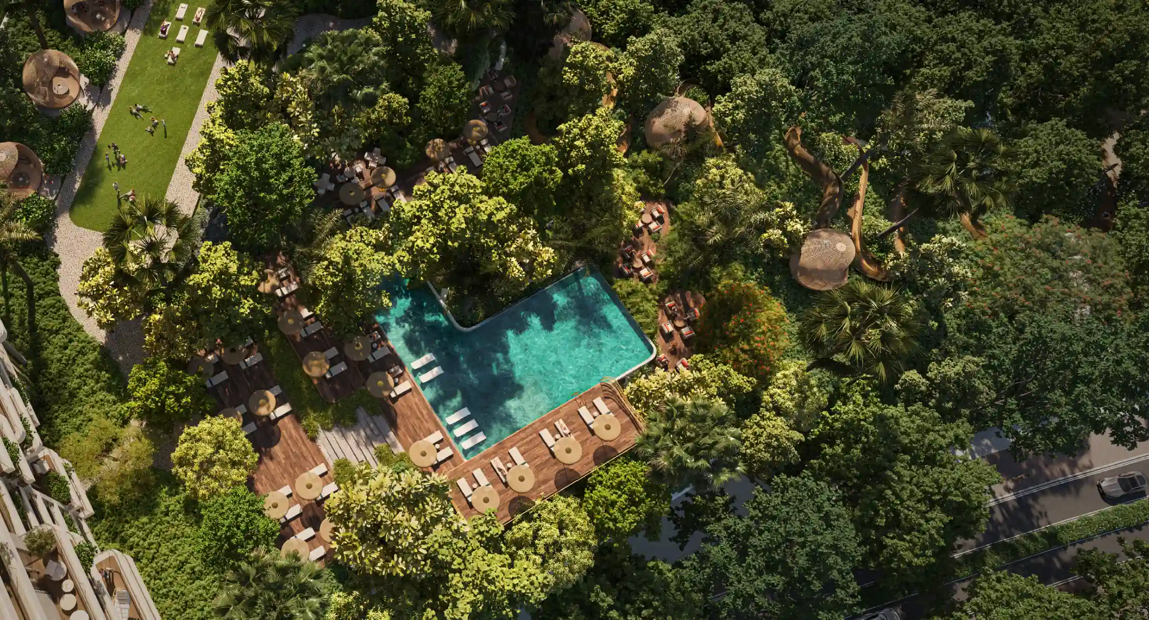 Talea DMC Forest-inspired pool and wellness area