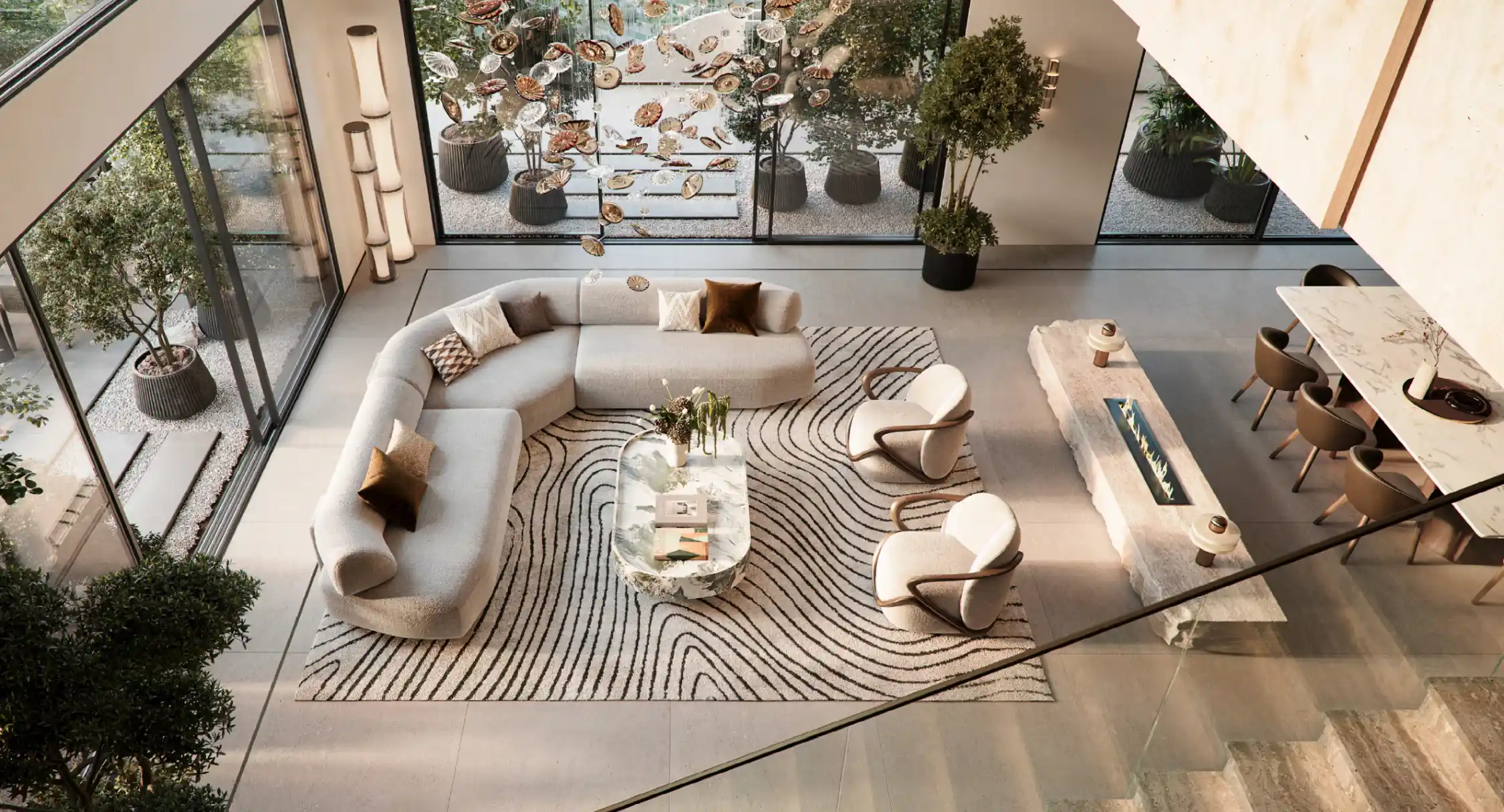 Talea DMC Penthouse Livingroom and dining