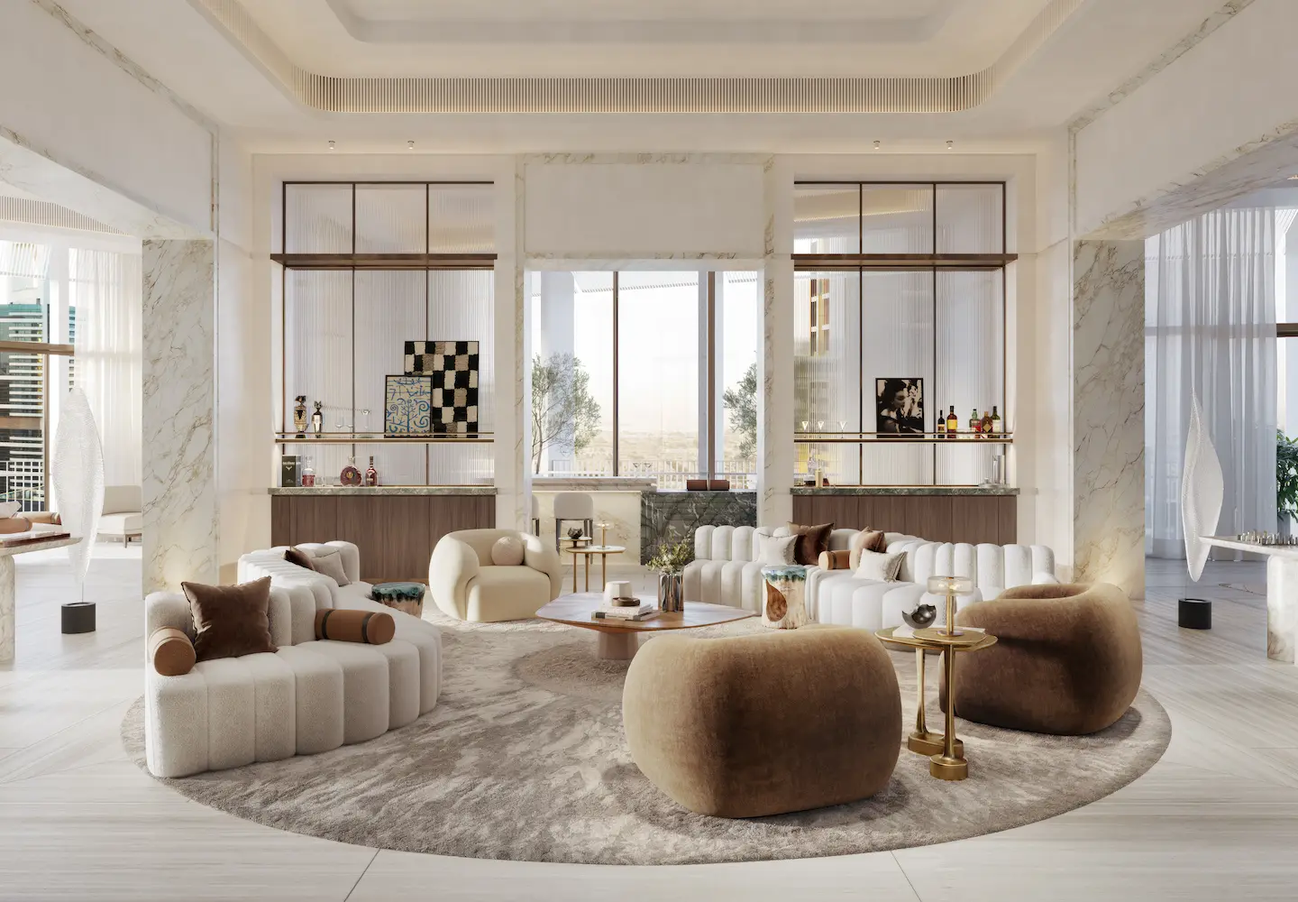 The Carlyle Residences Dubai - INT - Penthouse - Bar Area