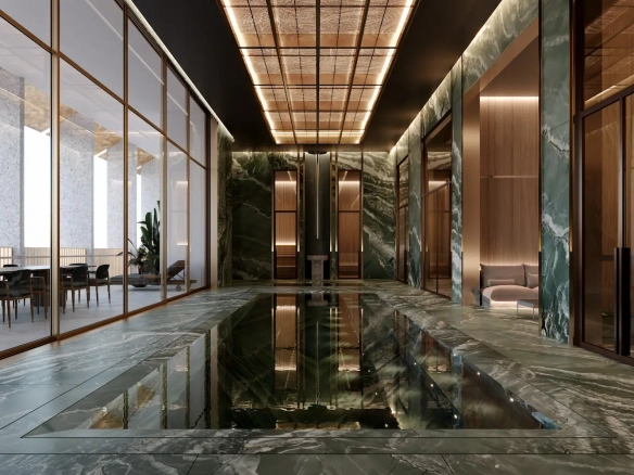 The Carlyle Residences Dubai - INT - Penthouse - Pool Spa