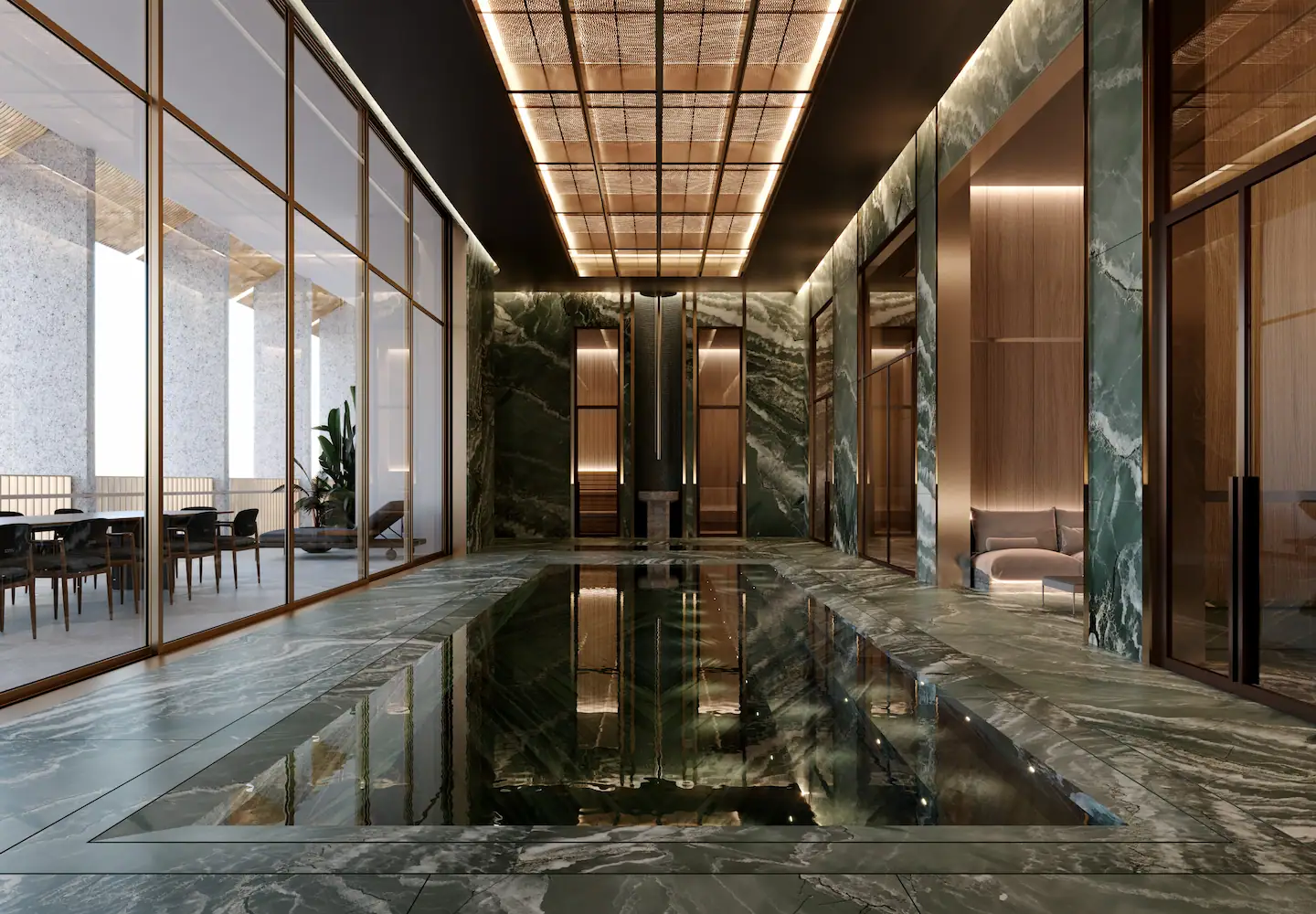 The Carlyle Residences Dubai - INT - Penthouse - Pool Spa