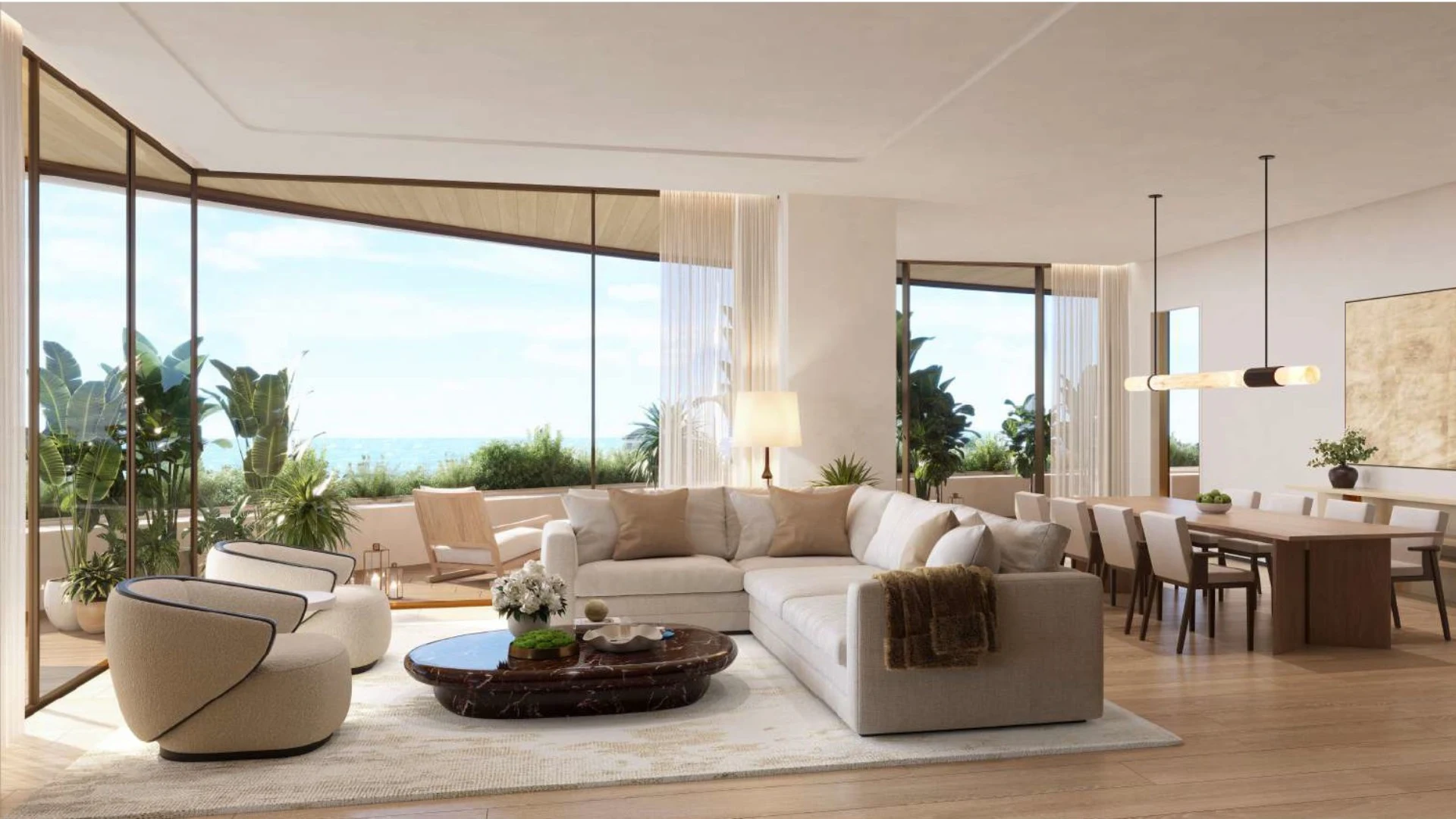 The Residences at The Dubai Beach 7 - dining living room